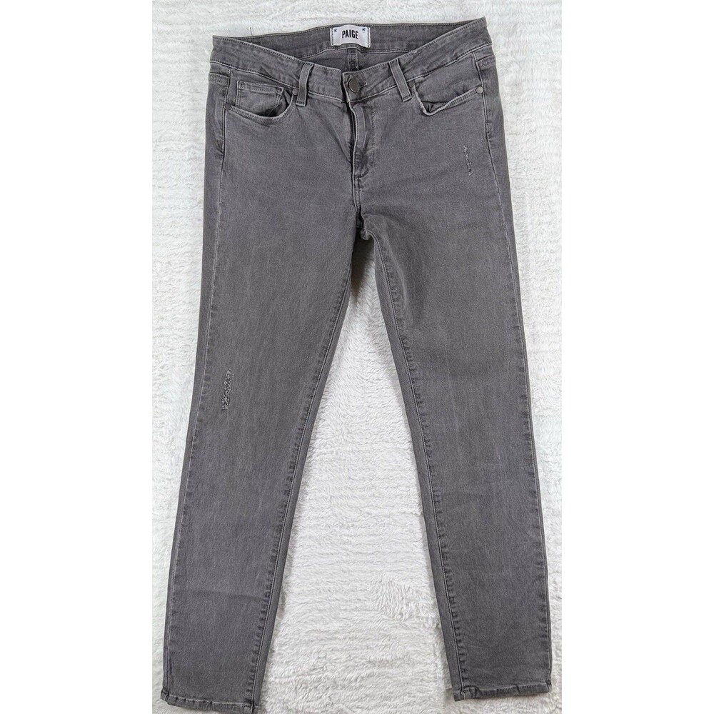 Paige Skyline Ankle Peg Skinny Jeans Mid Low Rise Stretchy Size 30 Women’s Pants